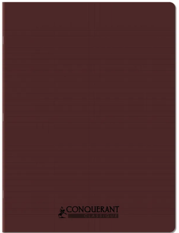 Cahier Seyes 24X32 96P 90G Marron Polypro Conquerant Ref 96015